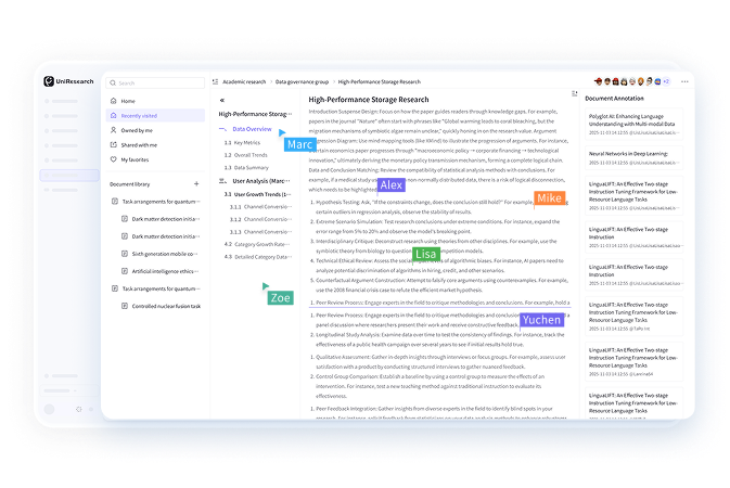 Collaborative Documents feature screenshot